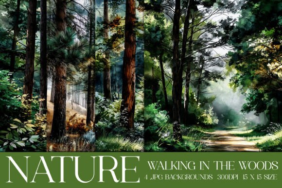 Download Walk in the Woods Nature Backgrounds, S3 - Wood Collection