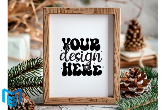 Download Christmas Wood Frame Mockup - Wood Collection