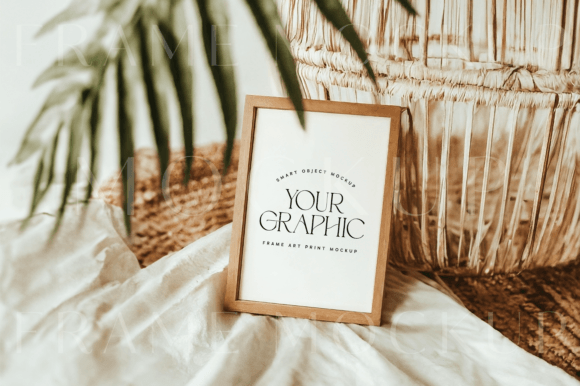 Download Boho 5x7 Wood Frame Mockup Print Mock Up - Wood Collection