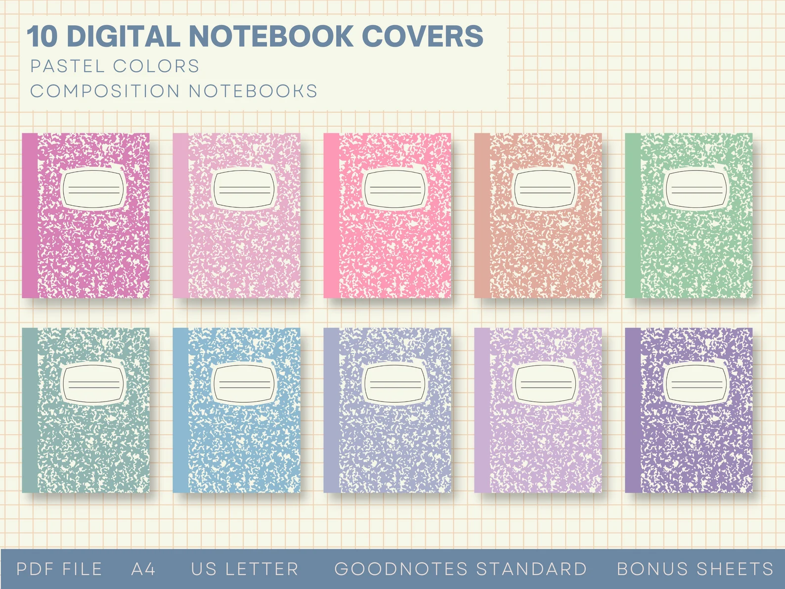Download Pastel Composition Notebook Covers - Composition Collection