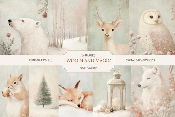 Download Winter Woodland Digital Backgrounds - Wood Collection