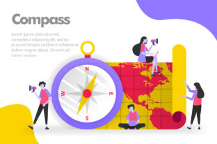 Download Compass and Maps Illustration Concept - Maps illustration Collection