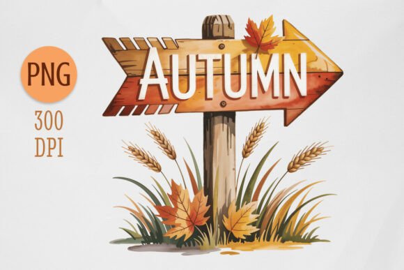 Download Autumn Wooden Sign Clipart Sublimation - Wood Collection
