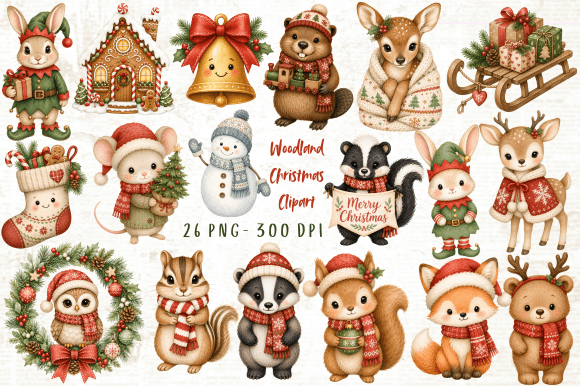 Download Woodland Christmas Clipart PNG - Wood Collection