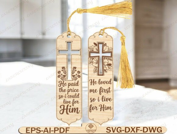 Download Christian Wooden Bookmark Laser Cut File - Wood Collection