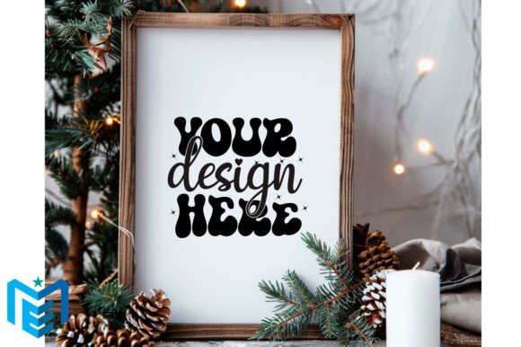 Download Christmas Wood Frame Mockup - Wood Collection